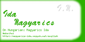 ida magyarics business card